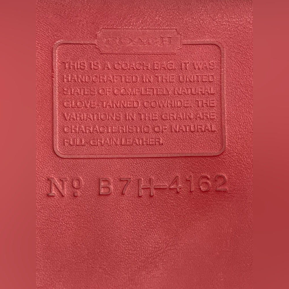 Coach 4162 Vintage Red Leather Slim Backpack USA Made Brass Hardware 1987 - Picture 7 of 15
